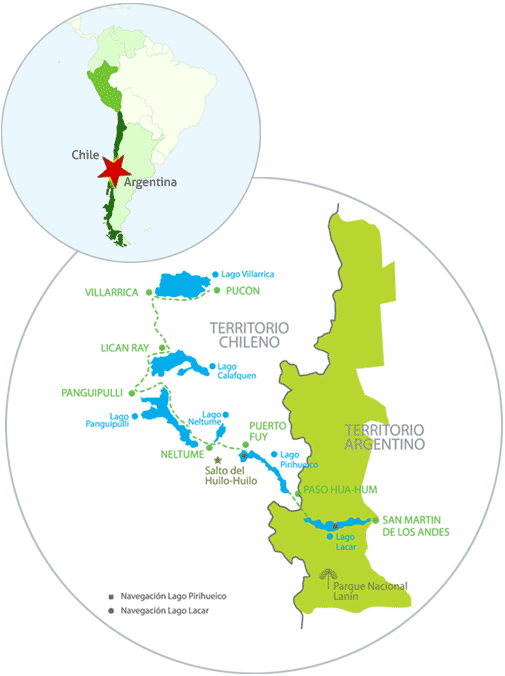 mapa travesía navegando chile argentina